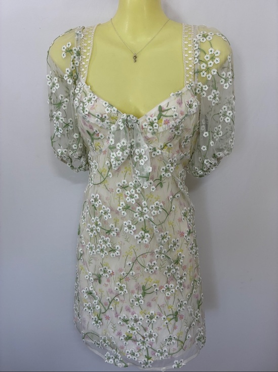 For Love And Lemons Dresses & Skirts - For Love And Lemons Dress "Eclair" Embroidered Flowers Mini New With Tags Small